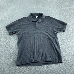 Lacoste Mens Gray Polo Shirt Size 6 (L) Designed In France Casual Wear 1144